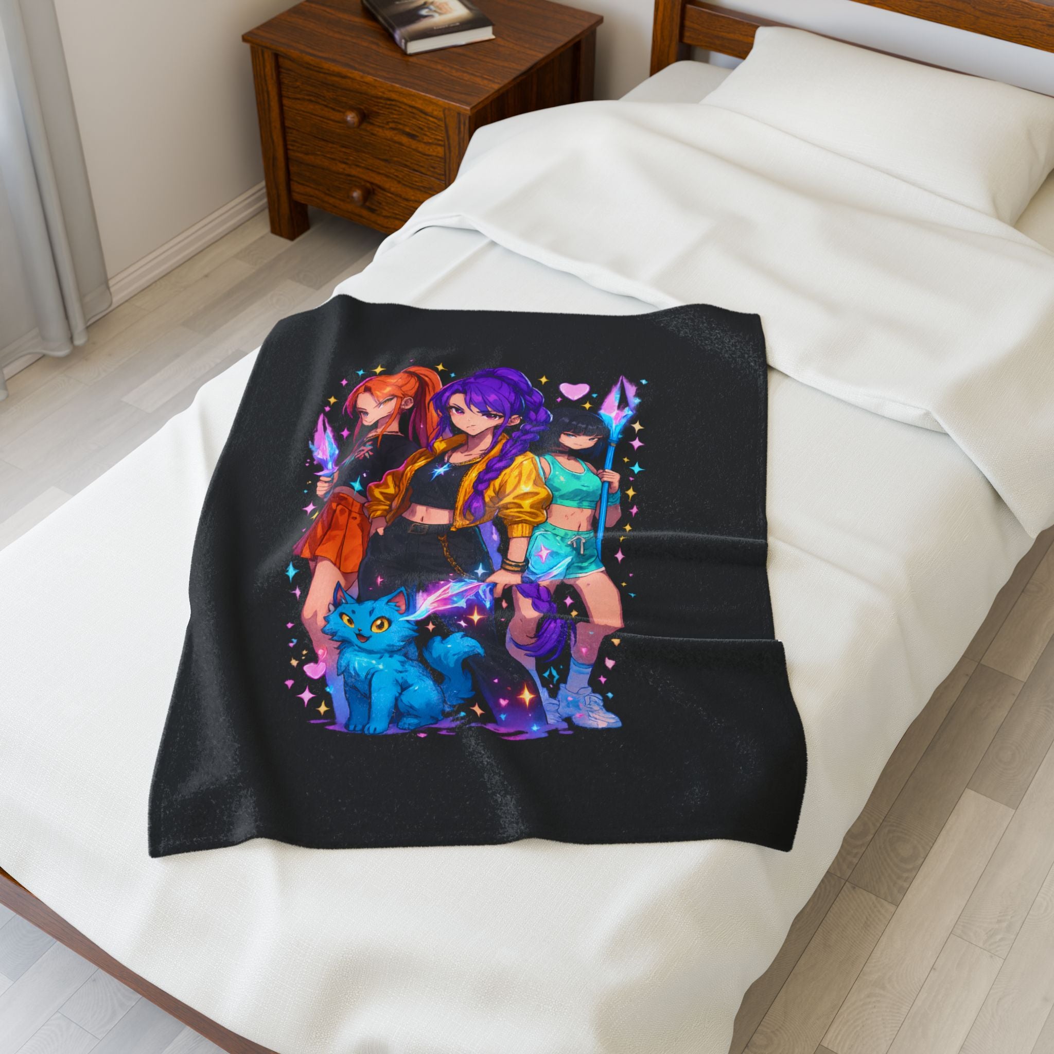Plush Blanket - KPOP Huntrix Design
