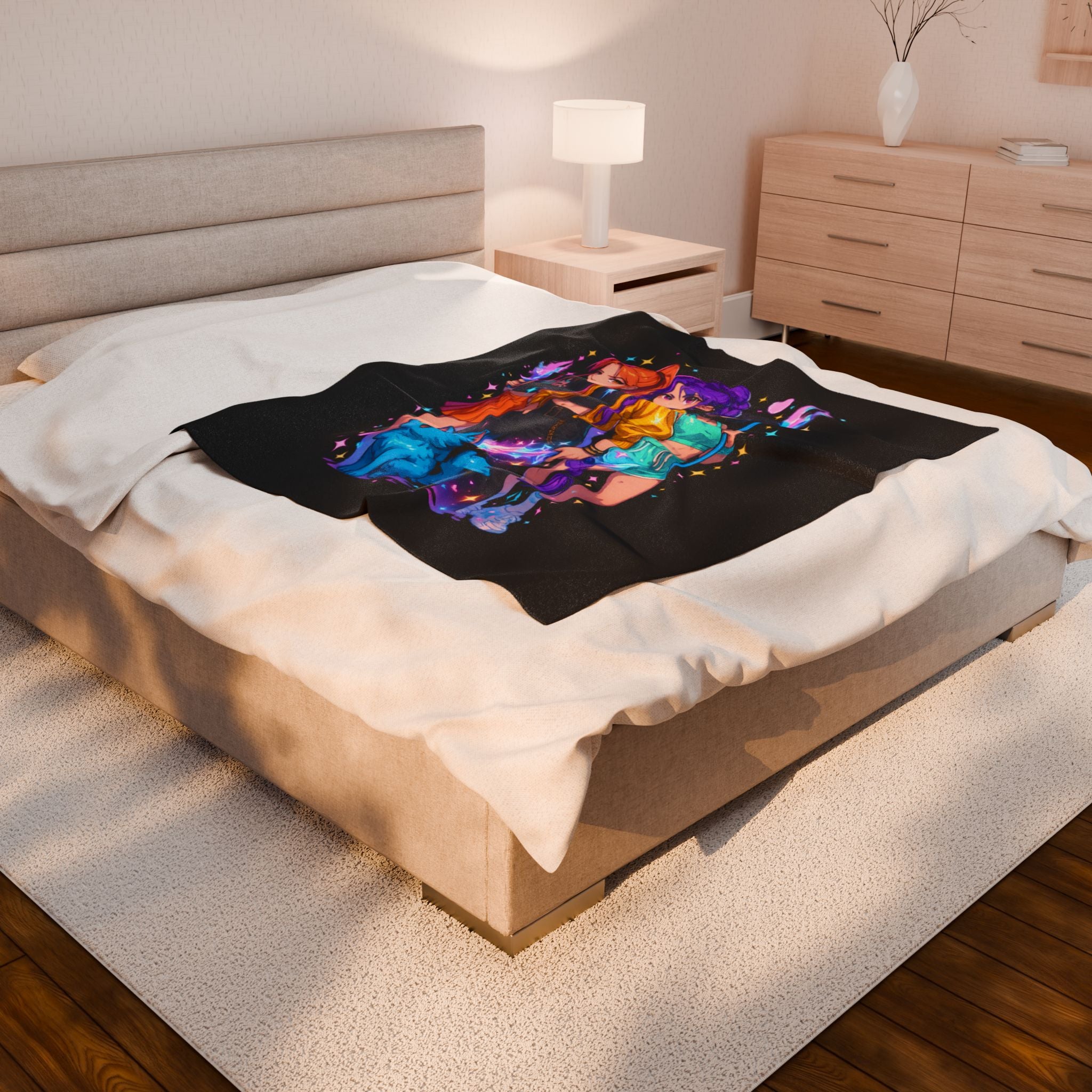 Plush Blanket - KPOP Huntrix Design