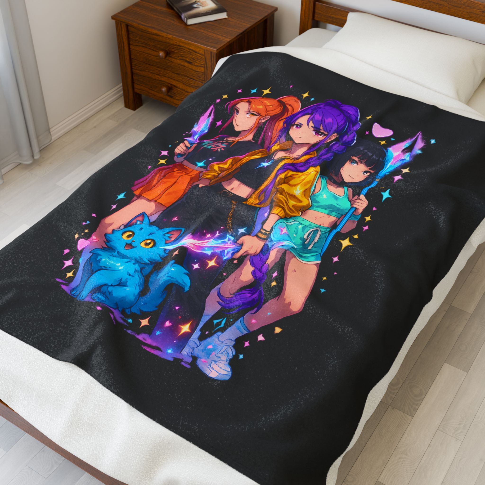 Plush Blanket - KPOP Huntrix Design
