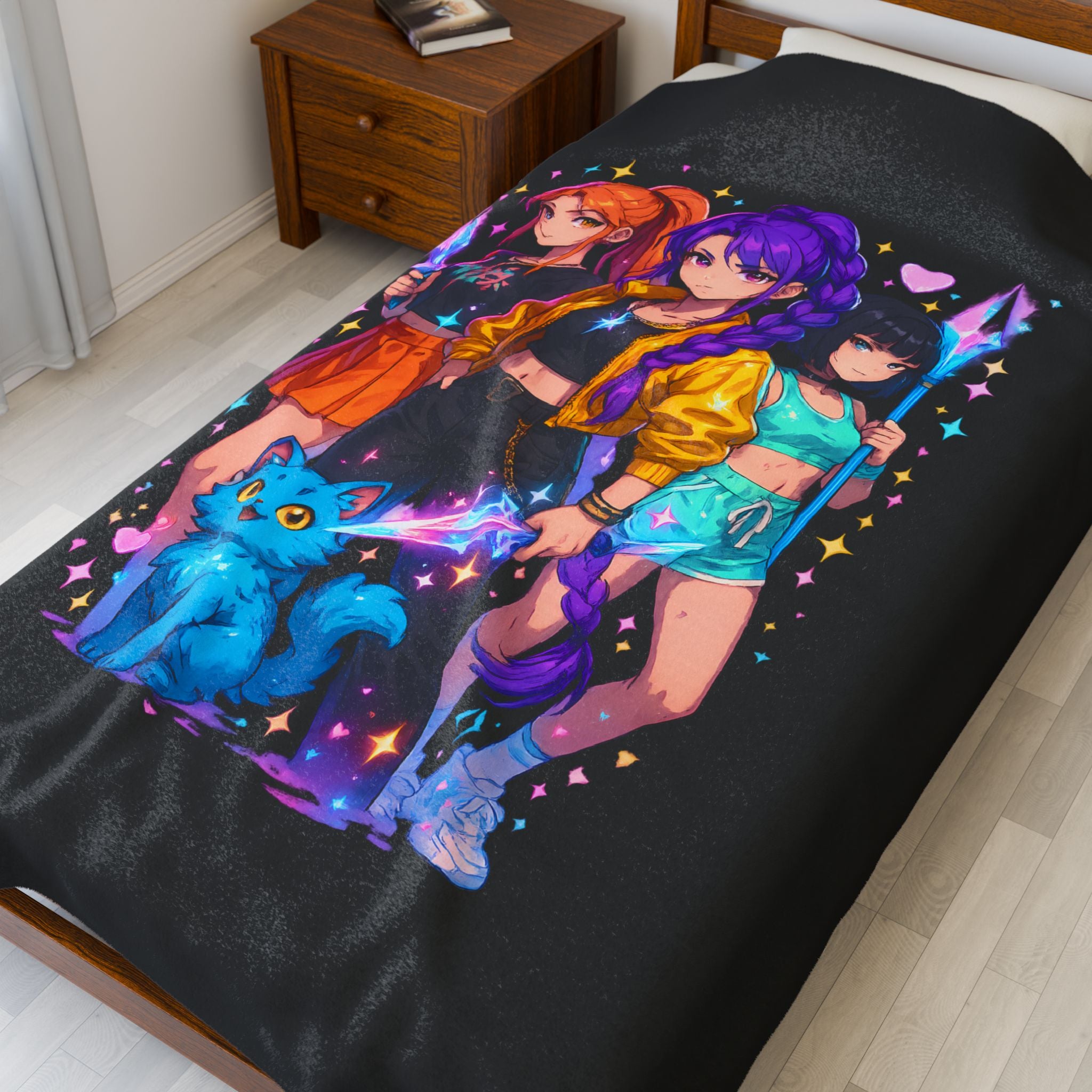 Plush Blanket - KPOP Huntrix Design